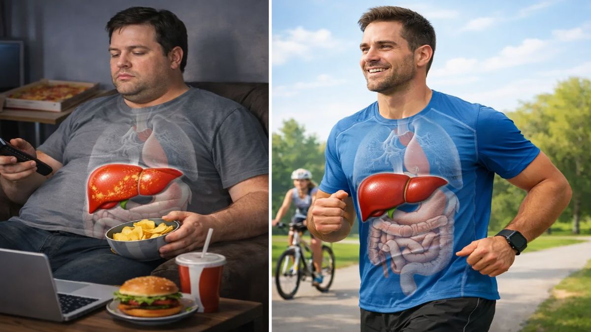 जानिये कितना खतरनाक है फैटी लिवर? 90% लोग यह गलती कर रहे हैं 5 fatty liver lifestyle changes sedentary vs active