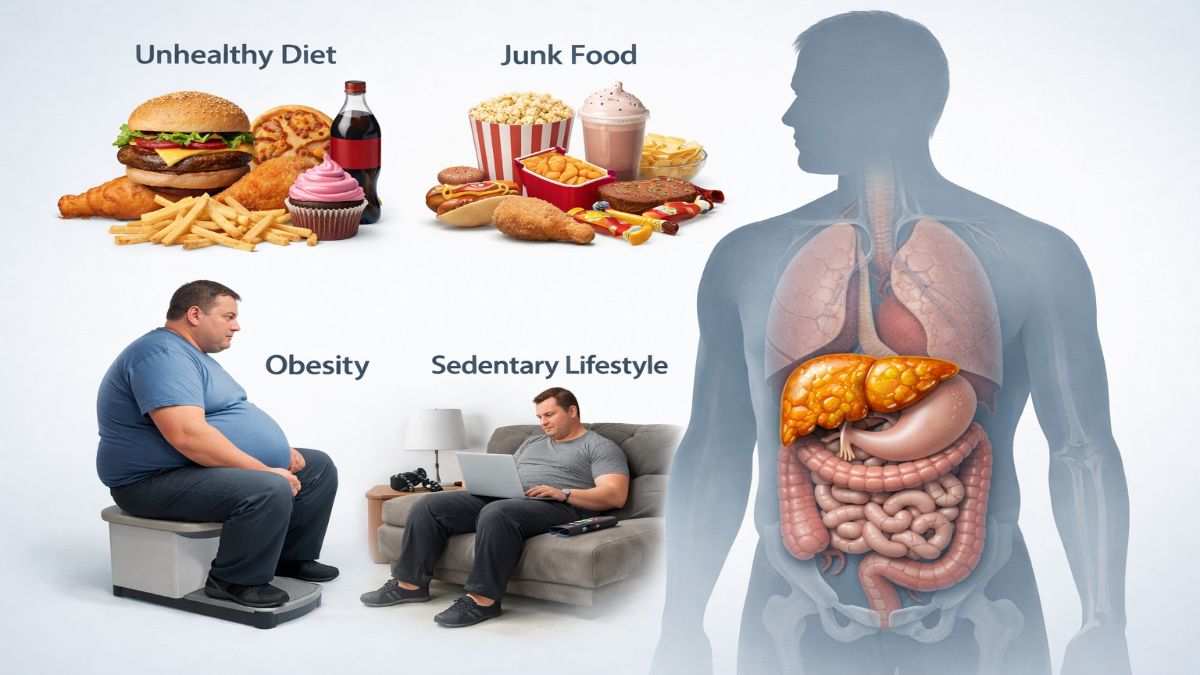 जानिये कितना खतरनाक है फैटी लिवर? 90% लोग यह गलती कर रहे हैं 3 causes of fatty liver disease unhealthy diet obesity lifestyle