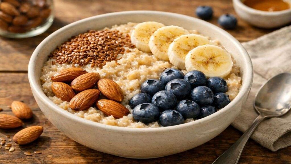 oats breakfast fatty liver diet oats flax seeds healthy morning meal for liver fat